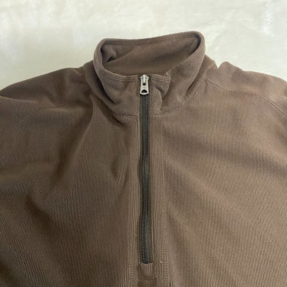 Columbia Mens XXL Long Sleeve Quarter Zip Mock Neck Outdoor Sweater Brown 2XL - Picture 3 of 10